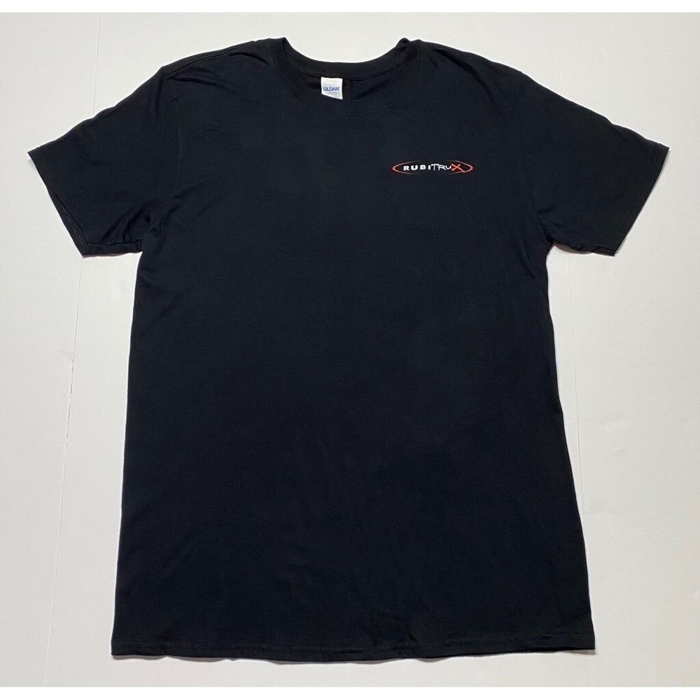 Gildan RubiTrux Mens Graphic T-Shirt Size L Black Tee‎ Graphic Logo